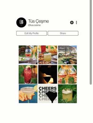 Tüs Çeşme Instagram profili