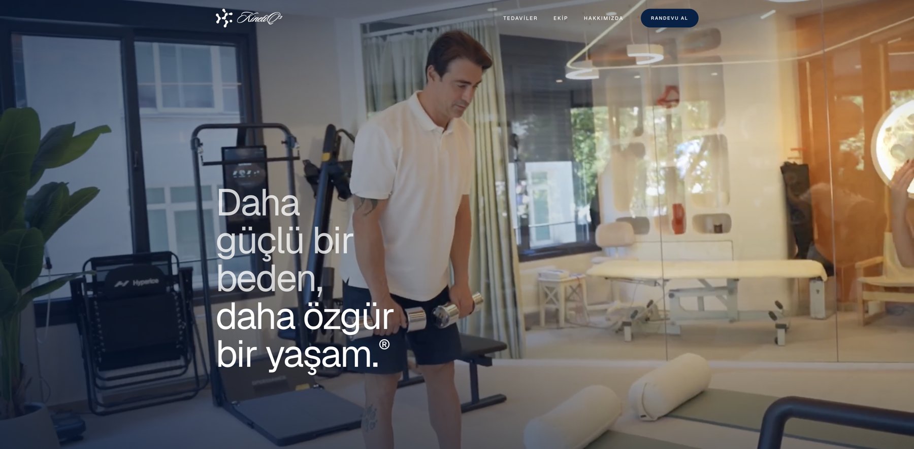 KinetiQ3 web sitesi ana sayfası